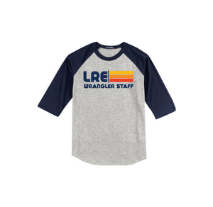 LRE STAFF Spirit Wear 2023-24 On-Demand-Adult Unisex Baseball Tee Stripe Logo