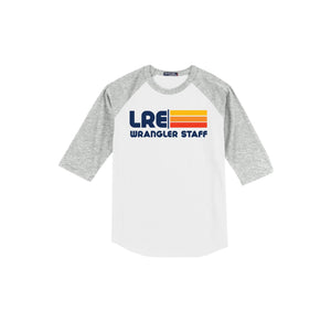 LRE STAFF Spirit Wear 2023-24 On-Demand-Adult Unisex Baseball Tee Stripe Logo