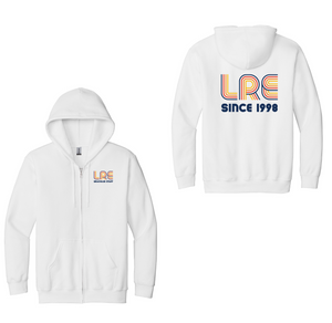 LRE STAFF Spirit Wear 2023-24 On-Demand-Adult Unisex Full-Zip Hooded Sweatshirt LRE Left Chest & Back Logo