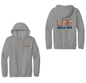 LRE STAFF Spirit Wear 2023-24 On-Demand-Adult Unisex Full-Zip Hooded Sweatshirt LRE Left Chest & Back Logo