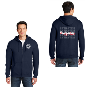 North Elementary Spirit Wear 2024-25 On-Demand-Adult Unisex Full-Zip Hooded Sweatshirt