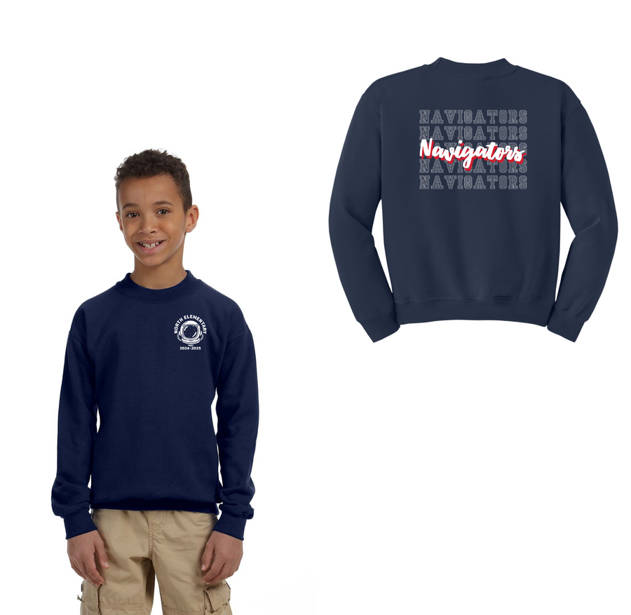 North Elementary Spirit Wear 2024-25 On-Demand-Youth Unisex Crewneck Sweatshirt