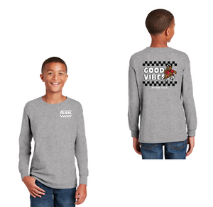 Alisal Elementary Spirit Wear 2024/25 - On Demand-Youth Unisex Long Sleeve Tee Good Vibes Logo