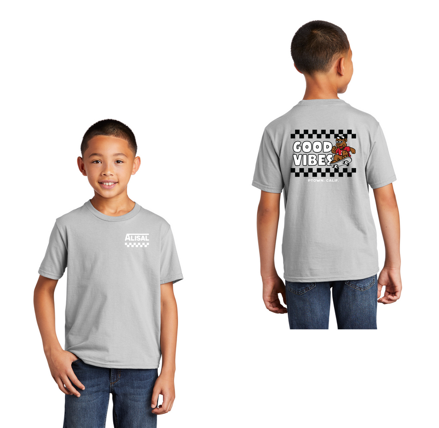 Alisal Elementary Spirit Wear 2024/25 - On Demand-Youth Unisex Fan Favorite Premium Tee Good Vibes Logo