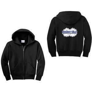 Dougherty Valley Song Team Spirit Wear On-Demand-Youth Unisex Full-Zip Hooded Sweatshirt On-Demand Pom-pom