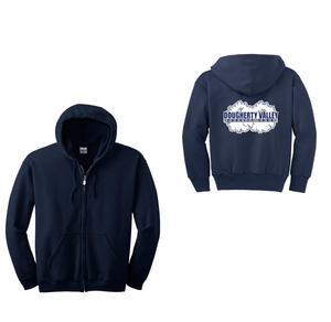 Dougherty Valley Song Team Spirit Wear On-Demand-Adult Unisex Full-Zip Hooded Sweatshirt On-Demand Pom-pom