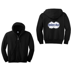 Dougherty Valley Song Team Spirit Wear On-Demand-Adult Unisex Full-Zip Hooded Sweatshirt On-Demand Pom-pom