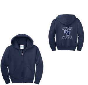 Dougherty Valley Song Team Spirit Wear On-Demand-Youth Unisex Full-Zip Hooded Sweatshirt On-Demand DV Song