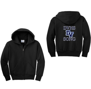 Dougherty Valley Song Team Spirit Wear On-Demand-Youth Unisex Full-Zip Hooded Sweatshirt On-Demand DV Song