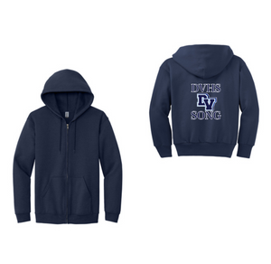 Dougherty Valley Song Team Spirit Wear On-Demand-Adult Unisex Full-Zip Hooded Sweatshirt On-Demand DV Song