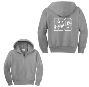 Hicks Canyon - Youth Unisex Full-Zip Hooded Sweatshirt On-Demand Huskies