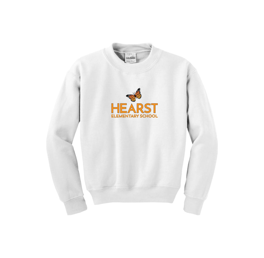 Hearst Elementary 2024-25 Spirit Wear On-Demand-Youth Unisex Crewneck Sweatshirt On-Demand HES