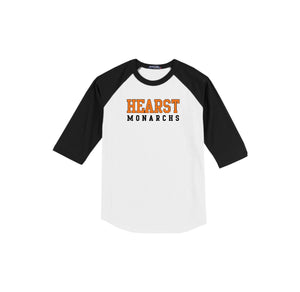 Hearst Elementary 2024-25 Spirit Wear On-Demand-Adult Unisex Baseball Tee On-Demand  Bold Typographic