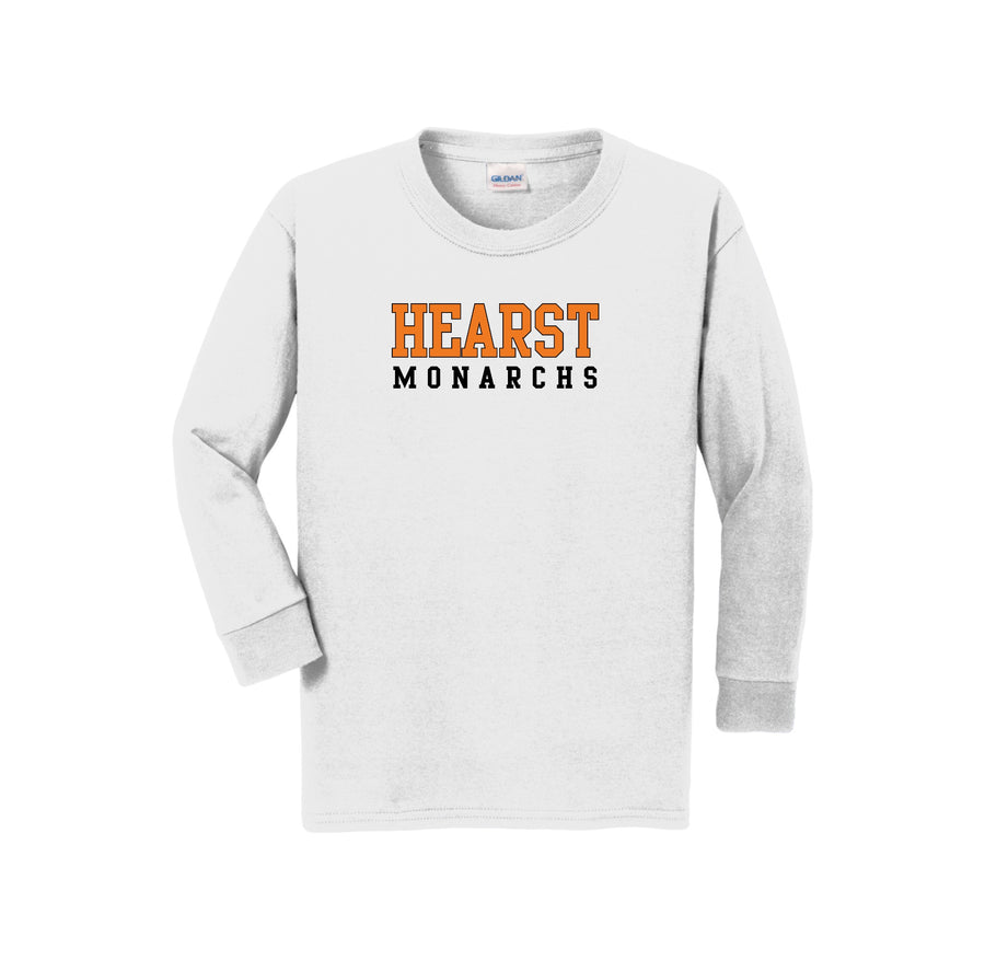 Hearst Elementary 2024-25 Spirit Wear On-Demand-Youth Unisex Long Sleeve Tee On-Demand Bold Typographic