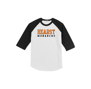 Hearst Elementary 2024-25 Spirit Wear On-Demand-Youth Unisex Baseball Tee On-Demand Bold Typographic