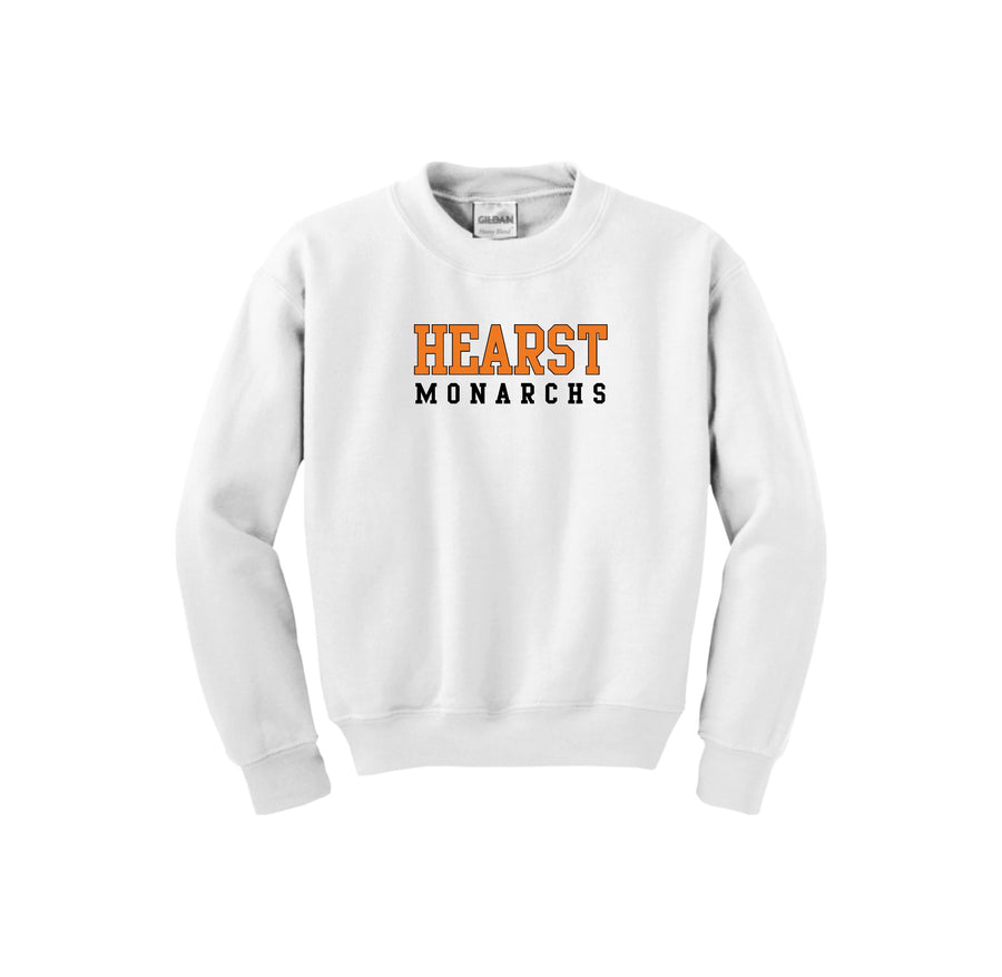 Hearst Elementary 2024-25 Spirit Wear On-Demand-Youth Unisex Crewneck Sweatshirt On-Demand Bold Typographic