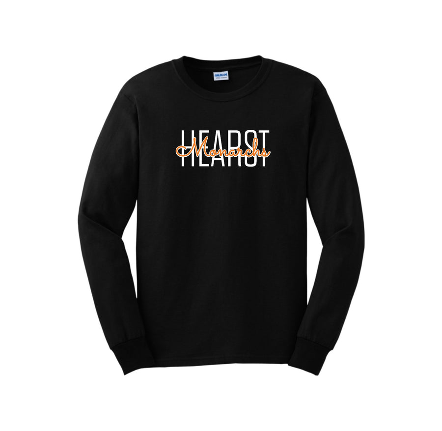 Hearst Elementary 2024-25 Spirit Wear On-Demand-Adult Unisex Long Sleeve Tee On-Demand Cursive Typographic