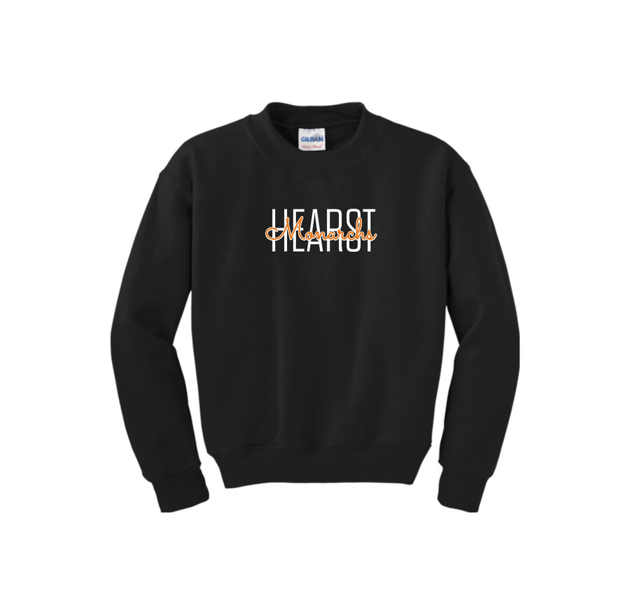 Hearst Elementary 2024-25 Spirit Wear On-Demand-Youth Unisex Crewneck Sweatshirt On-Demand Cursive Typographic