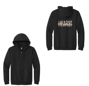 Hearst Elementary 2024-25 Spirit Wear On-Demand-Adult Unisex Full-Zip Hooded Sweatshirt On-Demand Cursive Typographic