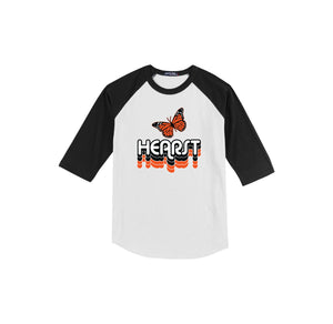 Hearst Elementary 2024-25 Spirit Wear On-Demand-Youth Unisex Baseball Tee On-Demand Shadow