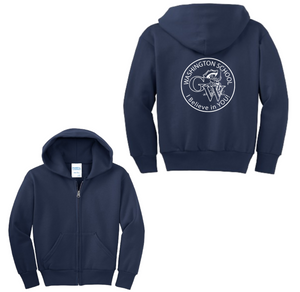 George Washington Spirit Wear 2023/24-Youth Unisex Full-Zip Hooded Sweatshirt On-Demand_