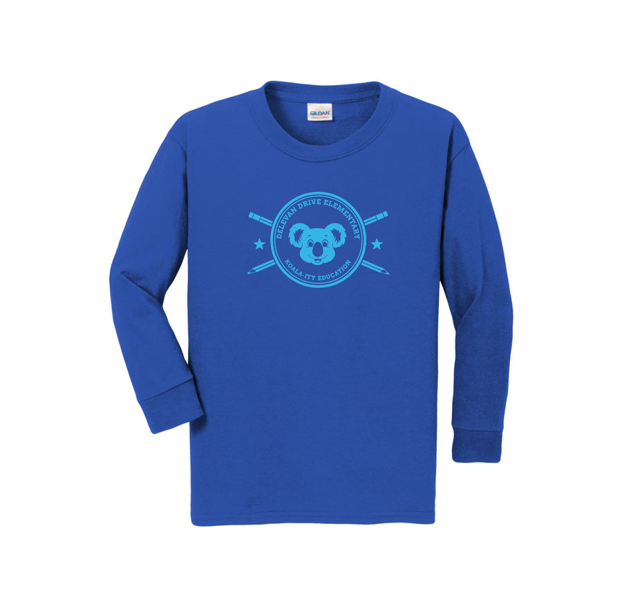 Delevan-Youth Unisex Long Sleeve Tee On-Demand Koala