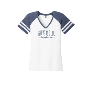 Neill Elementary Spirit Wear 2023/24 On-Demand-Womens Premium Game V-Neck Tee On-Demand