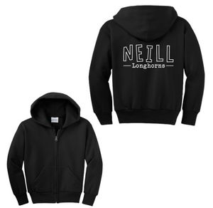 Neill Elementary Spirit Wear 2023/24 On-Demand-Youth Unisex Full-Zip Hooded Sweatshirt On-Demand