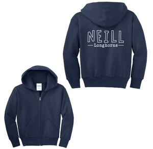 Neill Elementary Spirit Wear 2023/24 On-Demand-Youth Unisex Full-Zip Hooded Sweatshirt On-Demand