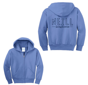 Neill Elementary Spirit Wear 2023/24 On-Demand-Youth Unisex Full-Zip Hooded Sweatshirt On-Demand