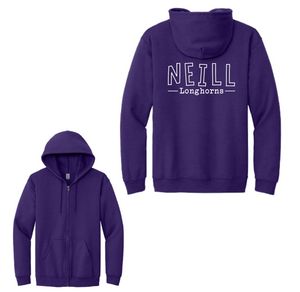 Neill Elementary Spirit Wear 2023/24 On-Demand-Adult Unisex Full-Zip Hooded Sweatshirt On-Demand