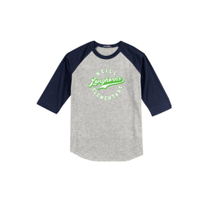 Neill Elementary Spirit Wear 2023/24 On-Demand-Adult Unisex Baseball Tee On-Demand Lime Logo