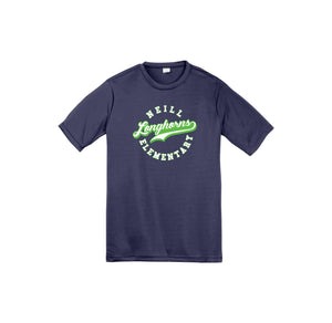 Neill Elementary Spirit Wear 2023/24 On-Demand-Youth Unisex Dri-Fit Shirt On-Demand Lime Logo