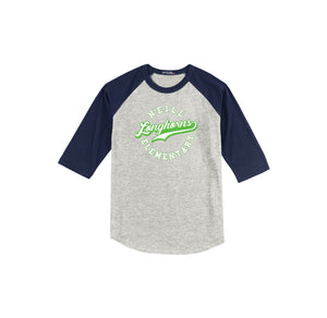 Neill Elementary Spirit Wear 2023/24 On-Demand-Youth Unisex Baseball Tee On-Demand Lime Logo