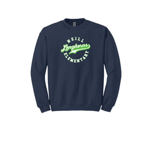 Neill Elementary Spirit Wear 2023/24 On-Demand-Adult Unisex Crewneck Sweatshirt On-Demand Lime Logo