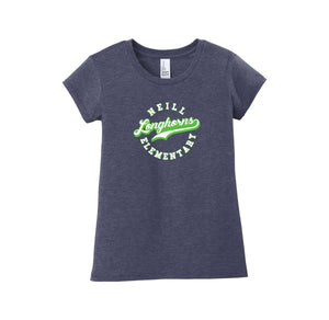 Neill Elementary Spirit Wear 2023/24 On-Demand-Girls Youth Premium Tee On-Demand Lime Logo