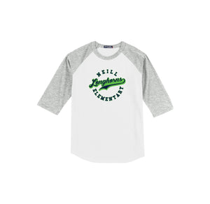 Neill Elementary Spirit Wear 2023/24 On-Demand-Adult Unisex Baseball Tee On-Demand Lime Logo