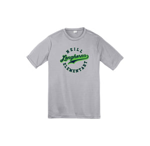 Neill Elementary Spirit Wear 2023/24 On-Demand-Youth Unisex Dri-Fit Shirt On-Demand Lime Logo