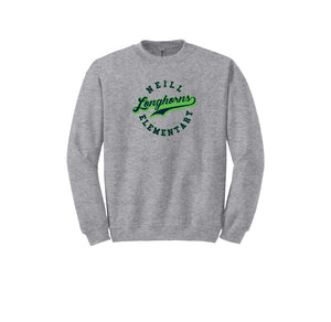 Neill Elementary Spirit Wear 2023/24 On-Demand-Adult Unisex Crewneck Sweatshirt On-Demand Lime Logo