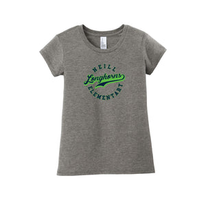 Neill Elementary Spirit Wear 2023/24 On-Demand-Girls Youth Premium Tee On-Demand Lime Logo