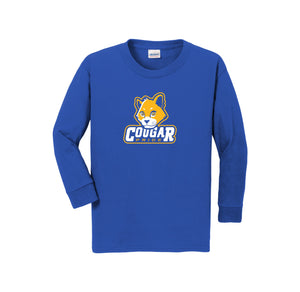 Kapowsin Elementary Spirit Wear 2023-24 On-Demand-Youth Unisex Long Sleeve Tee On-Demand Cougar Mascot