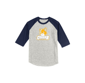 Kapowsin Elementary Spirit Wear 2023-24 On-Demand-Youth Unisex Baseball Tee On-Demand Cougar Mascot