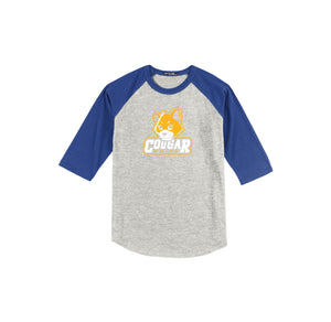 Kapowsin Elementary Spirit Wear 2023-24 On-Demand-Youth Unisex Baseball Tee On-Demand Cougar Mascot