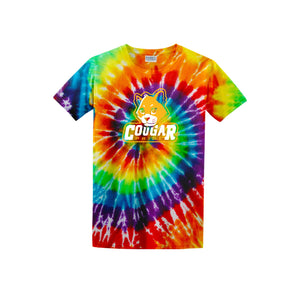 Kapowsin Elementary Spirit Wear 2023-24 On-Demand-Adult Unisex Tie-Dye Shirt On-Demand Cougar Mascot