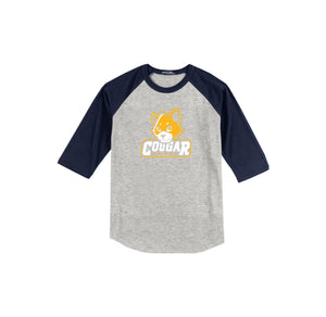 Kapowsin Elementary Spirit Wear 2023-24 On-Demand-Adult Unisex Baseball Tee On-Demand Cougar Mascot