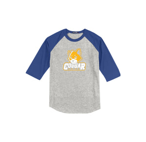 Kapowsin Elementary Spirit Wear 2023-24 On-Demand-Adult Unisex Baseball Tee On-Demand Cougar Mascot