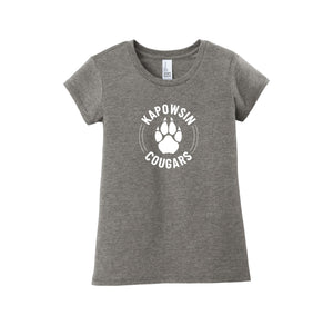 Kapowsin Elementary Spirit Wear 2023-24 On-Demand-Girls Youth Premium Tee On-Demand Paw