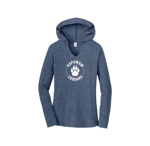 Kapowsin Elementary Spirit Wear 2023-24 On-Demand-Womens Premium Perfect Tri Long Sleeve Hoodie On-Demand Paw