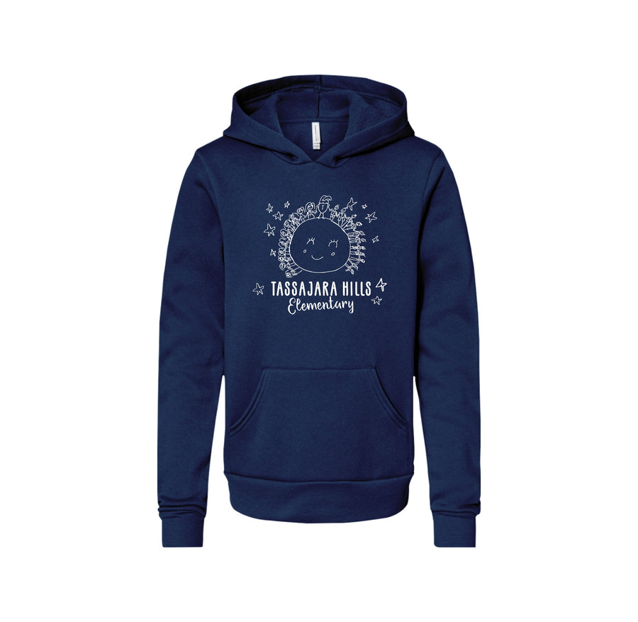 Tassajara Hills Elementary Spirit Wear 2023/24 On-Demand-Youth Unisex Premium Sponge Fleece Pullover Hoodie On-Demand Earth Logo