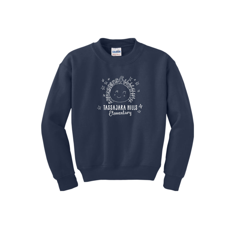 Tassajara-Youth Unisex Crewneck Sweatshirt On-Demand Earth Logo